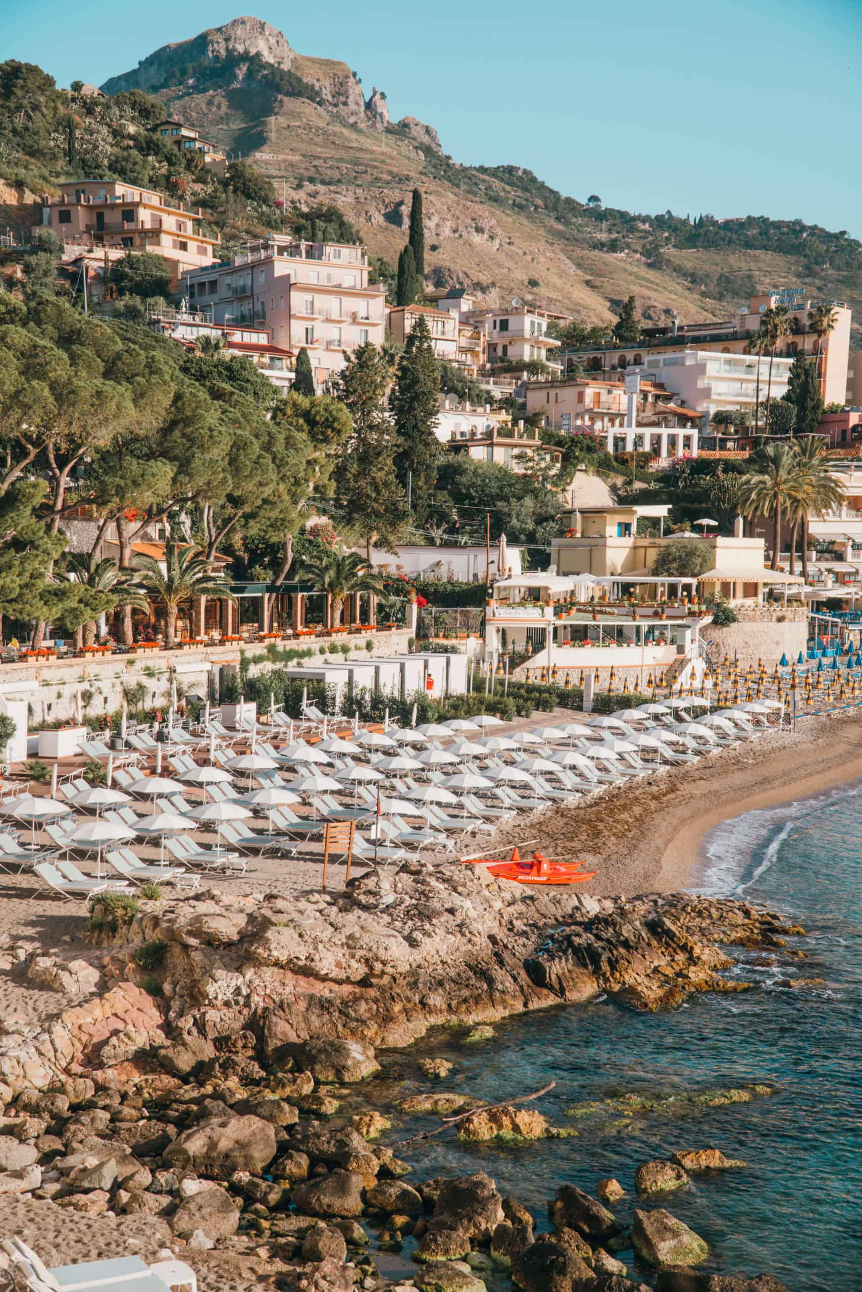 View from patio seaview room at Belmond Villa Sant'Andrea | Staying at the Belmond Hotel Grand Timeo Vs. Belmond Villa Sant’Andrea | The Republic of Rose