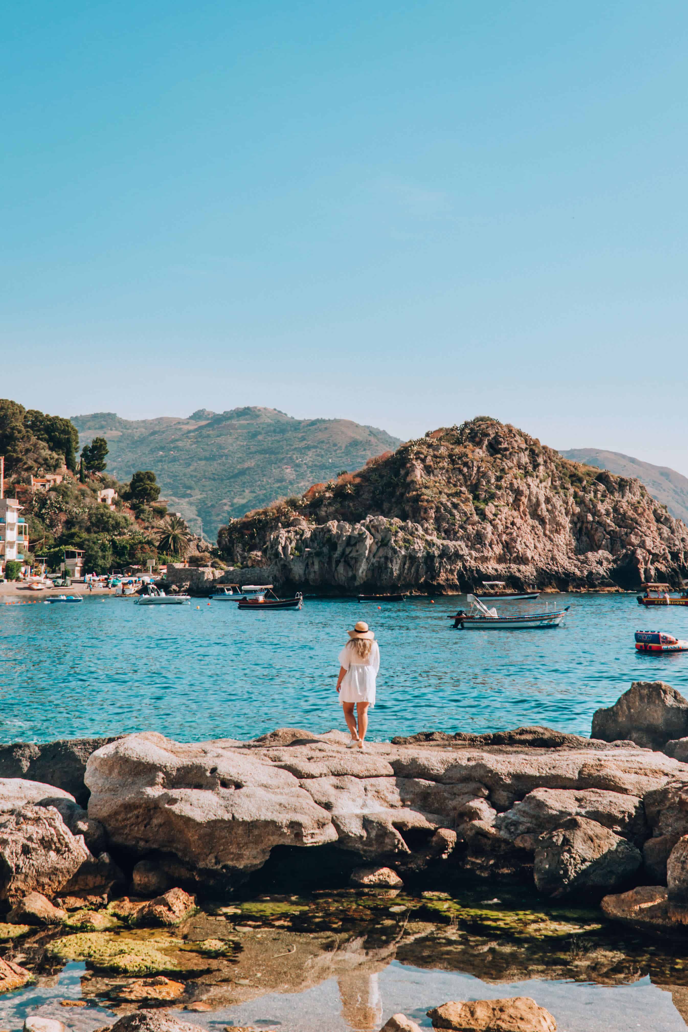 Bay of Mazzarò view from Belmond Villa Sant'Andrea | Staying at the Belmond Hotel Grand Timeo Vs. Belmond Villa Sant’Andrea | The Republic of Rose