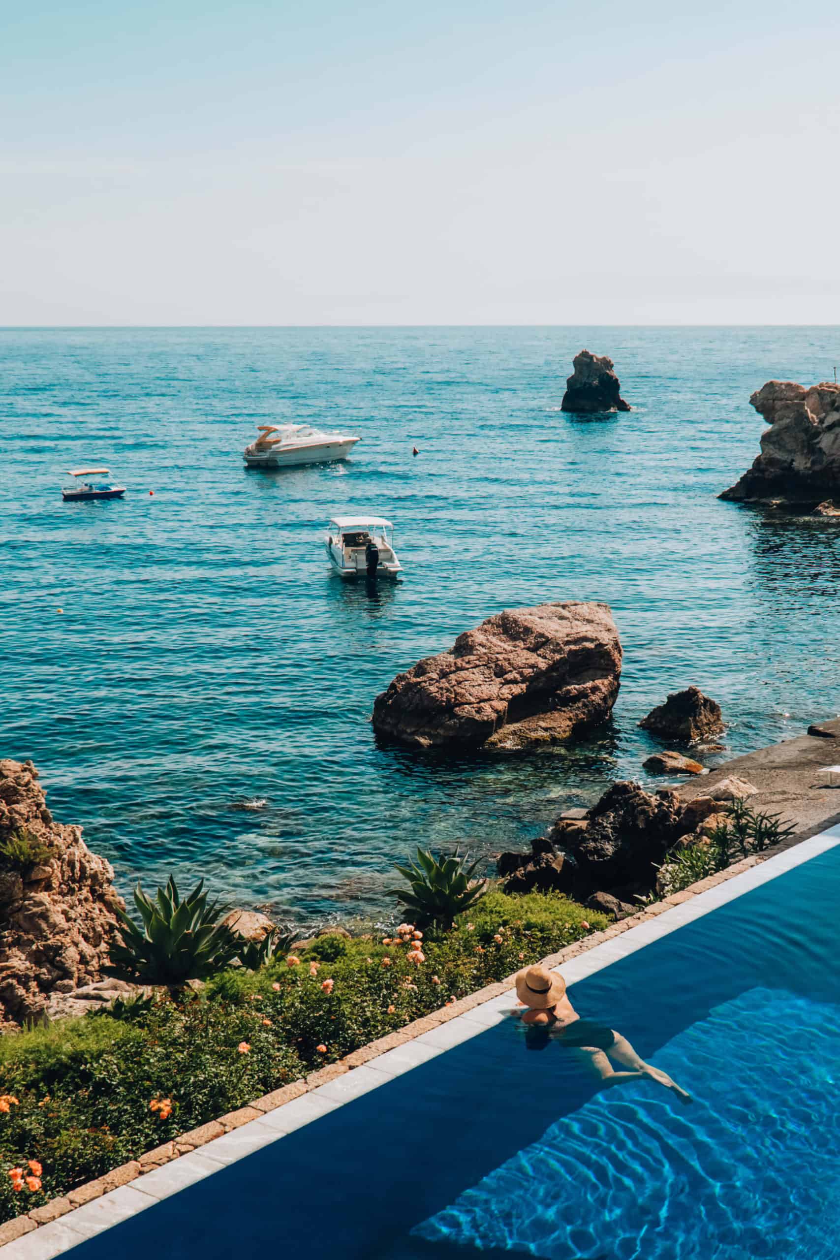 Pool at Belmond Villa Sant'Andrea | Staying at the Belmond Hotel Grand Timeo Vs. Belmond Villa Sant’Andrea | The Republic of Rose