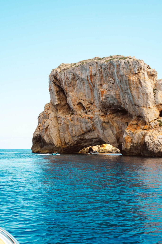 Ses Margalides Rock Formation along northern Ibiza