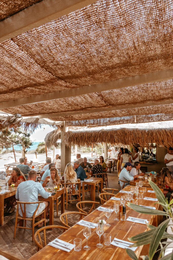 Outdoor terrace at El Chiringuito restaurant