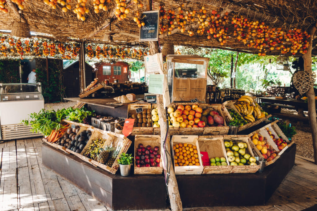 Fresh produce market at Can Muson