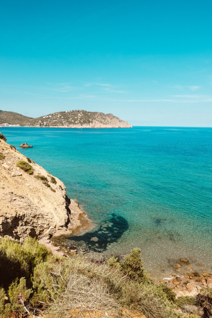 Sea views from the rocky cliff