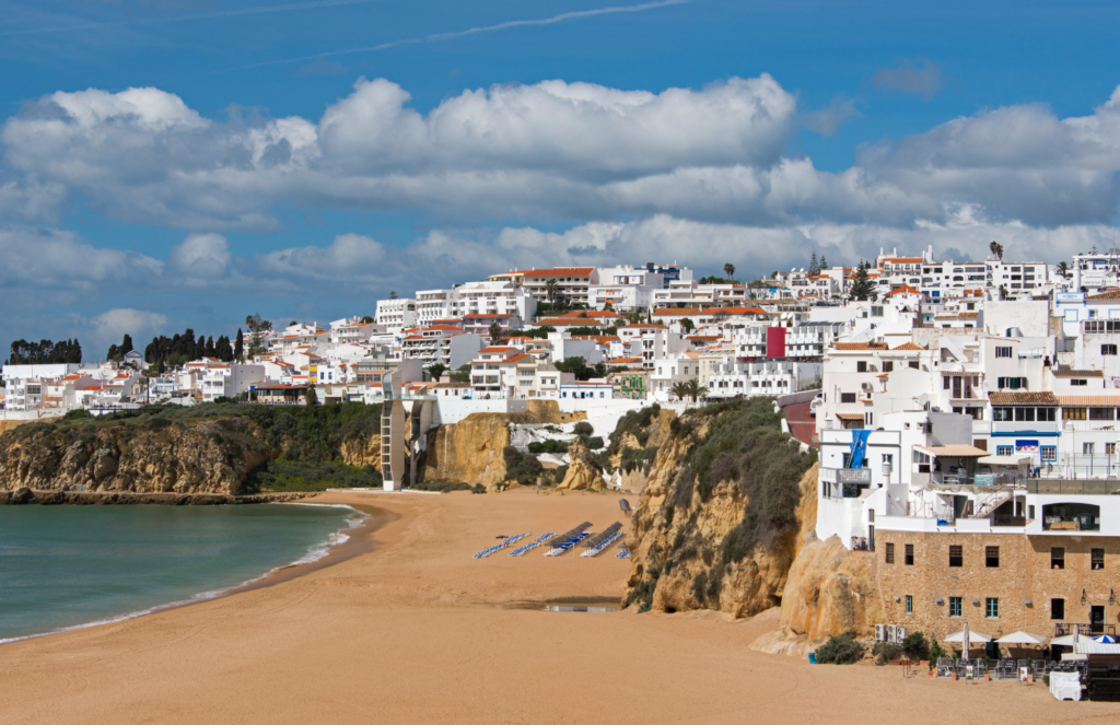 White washed houses of Albufeira in the Algarve