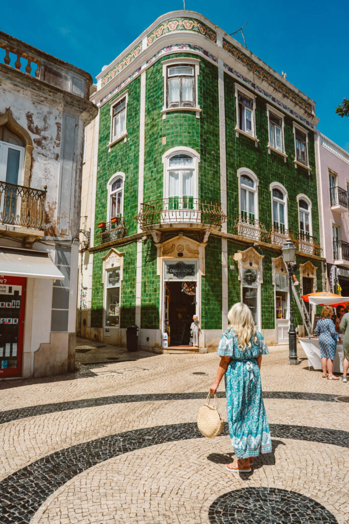 Green tiled building in Lagos