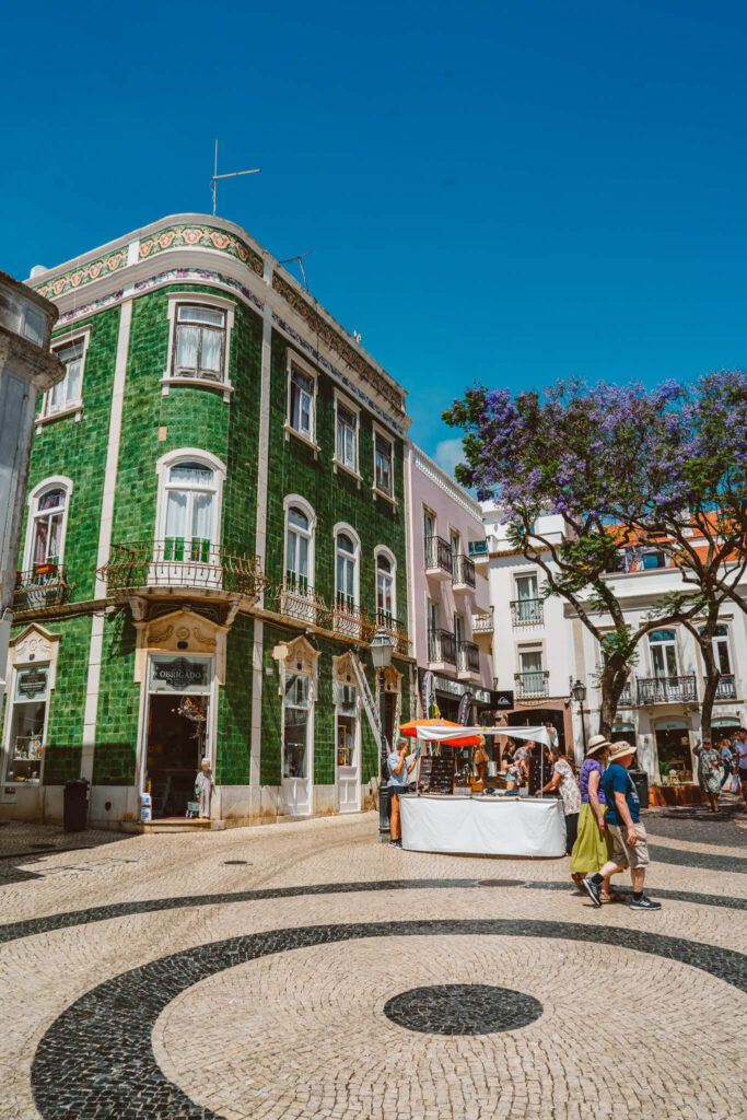 Green tiled building in Lagos