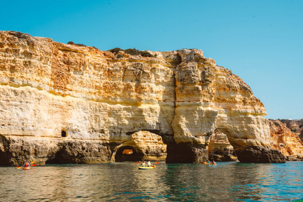 Ocean views while kayaking in the Algarve