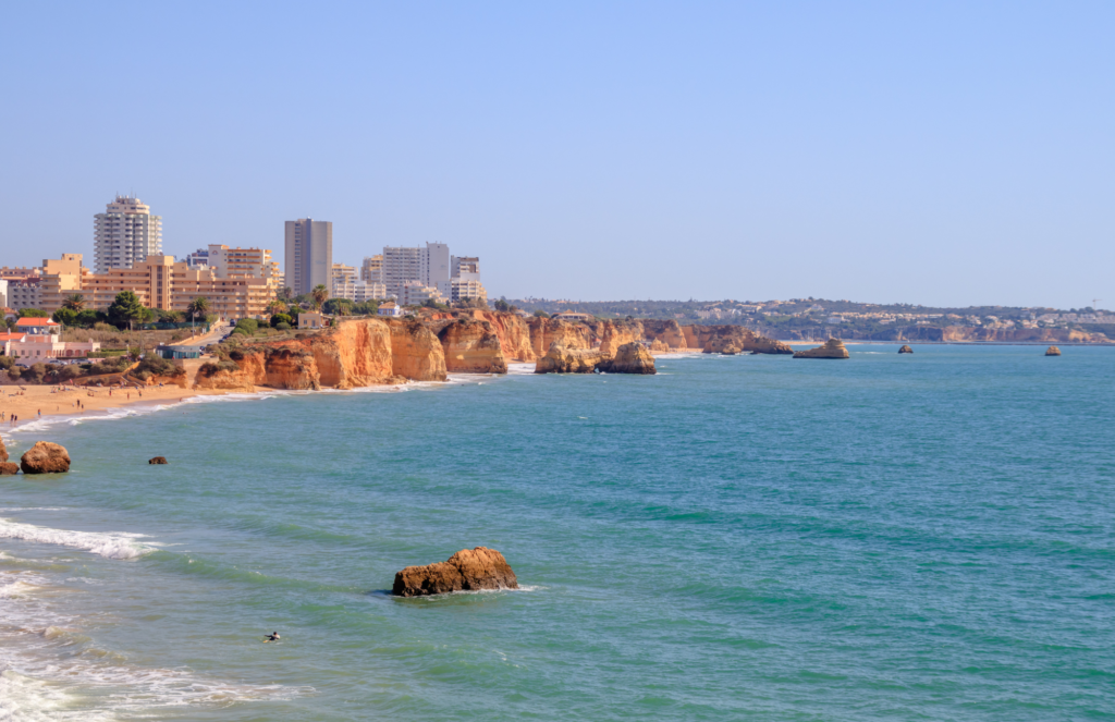 View of Portimão and the Algarve coastline