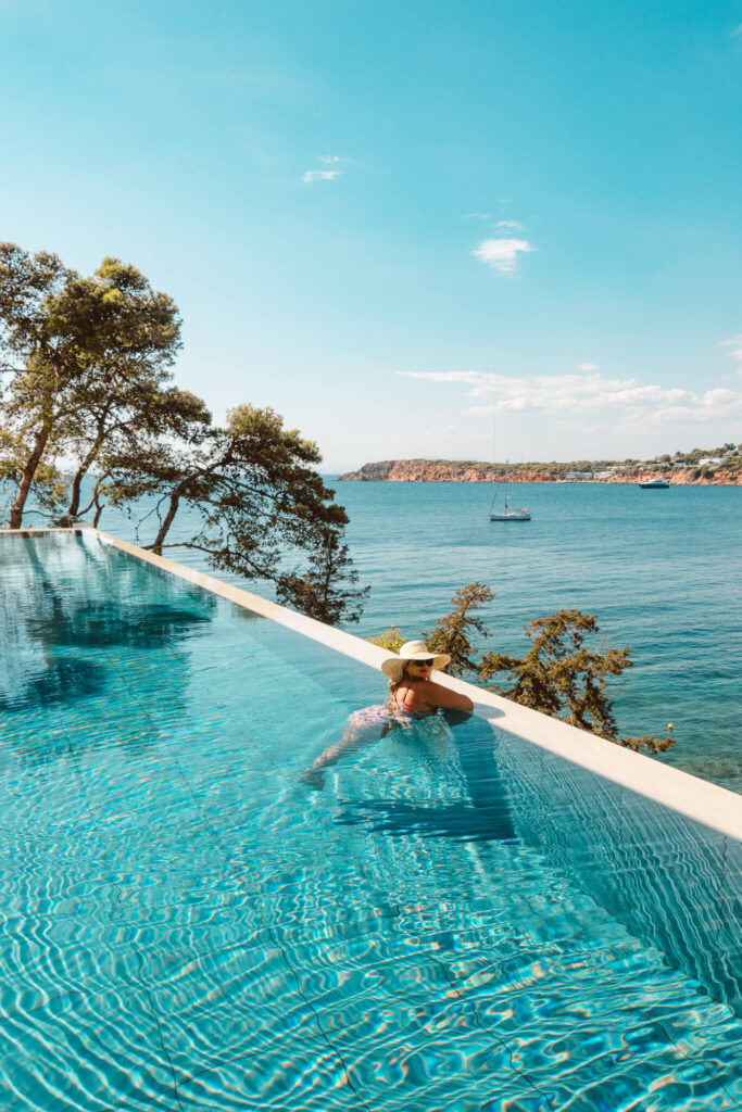 Taking in the views at the pool of Four Seasons Astir Palace