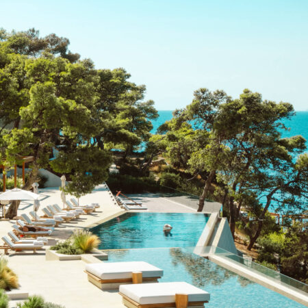 Swimming in the pool at Four Seasons Astir Palace