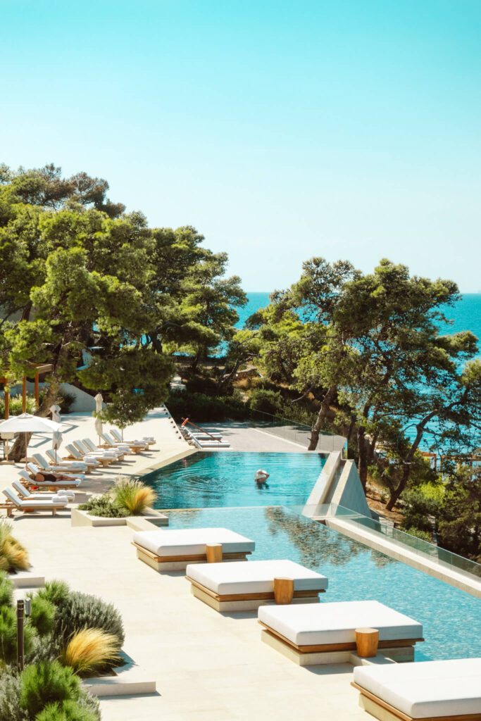 Swimming in the pool at Four Seasons Astir Palace