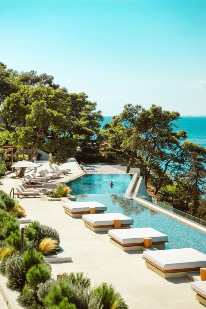 Swimming in the pool at Four Seasons Astir Palace