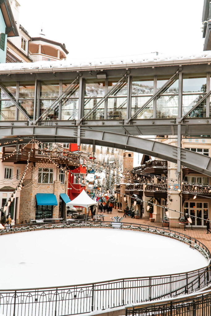 Ice skating rink at Lionshead Village