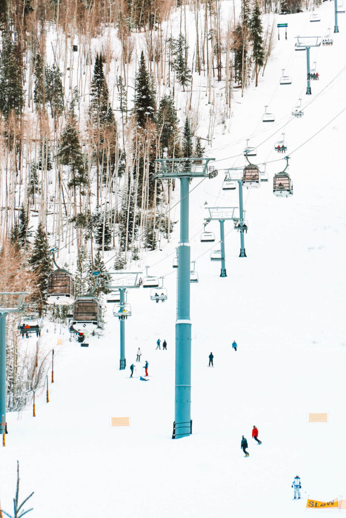 Ski slopes at Vail Ski Resort