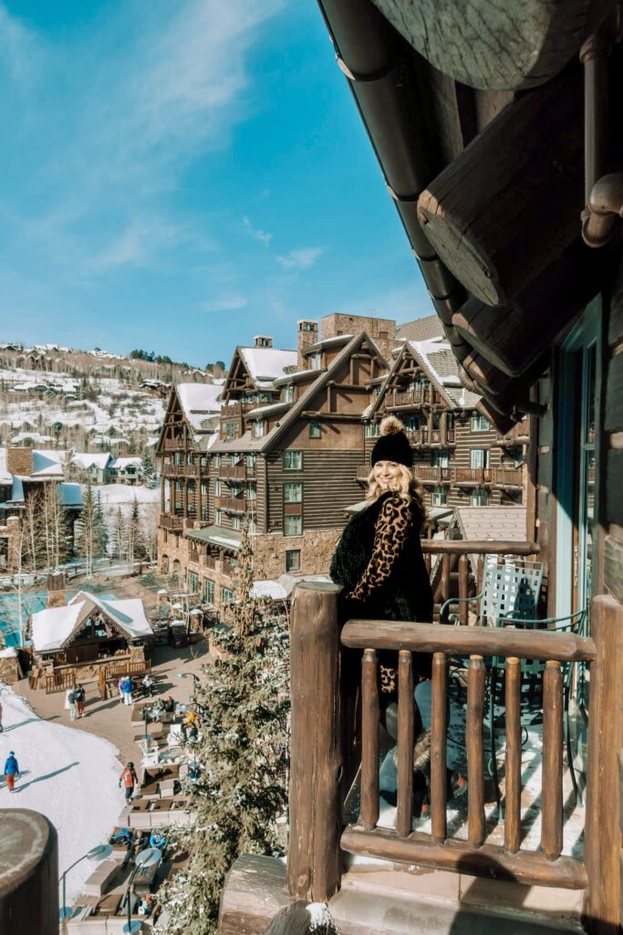 Balcony views at Ritz-Carlton Bachelor's Gulch in Beaver Creek