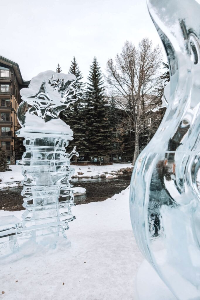 Ice sculptures in Vail, Colorado