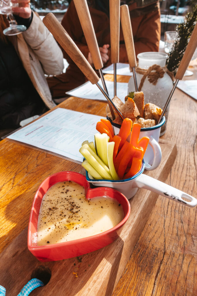 Fondue at Alpenrose in Vail, Colorado