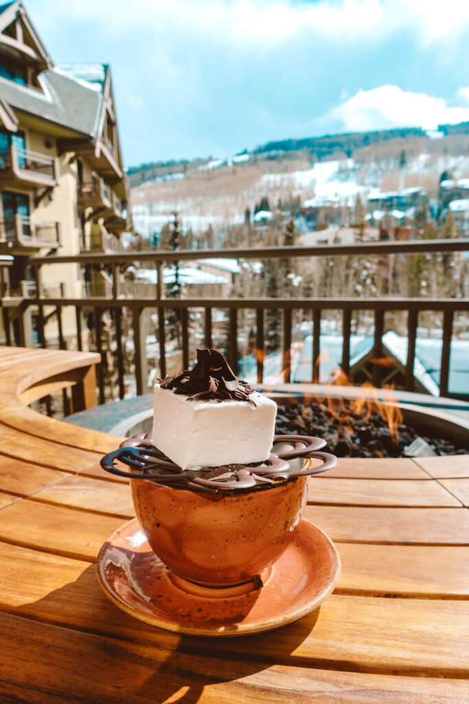 Hot chocolate at Four Seasons Vail