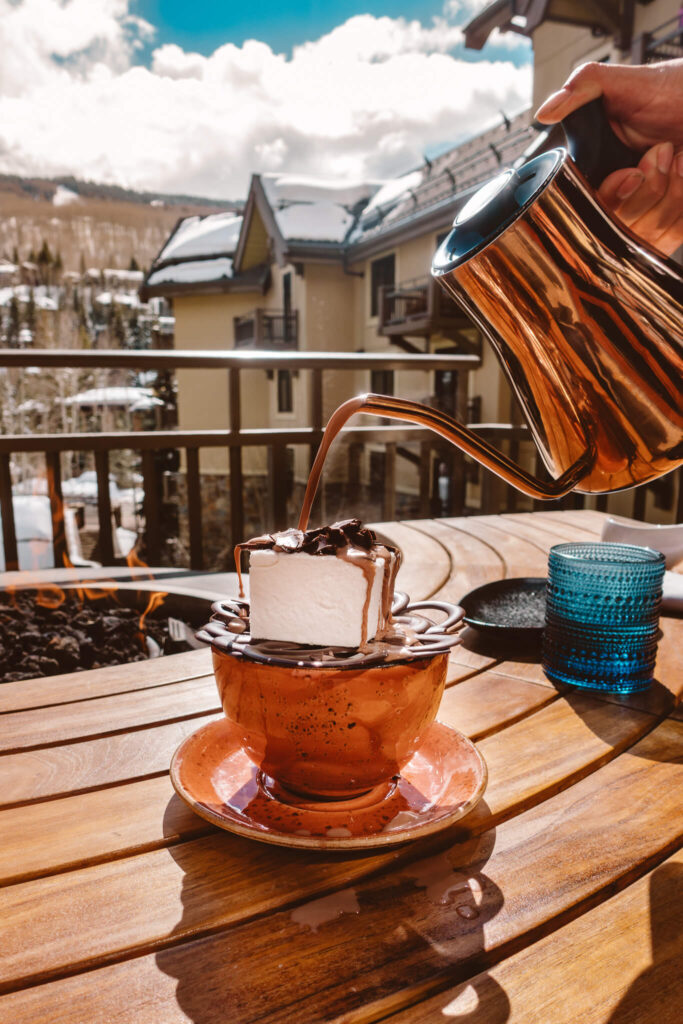 Hot chocolate at Four Seasons Vail