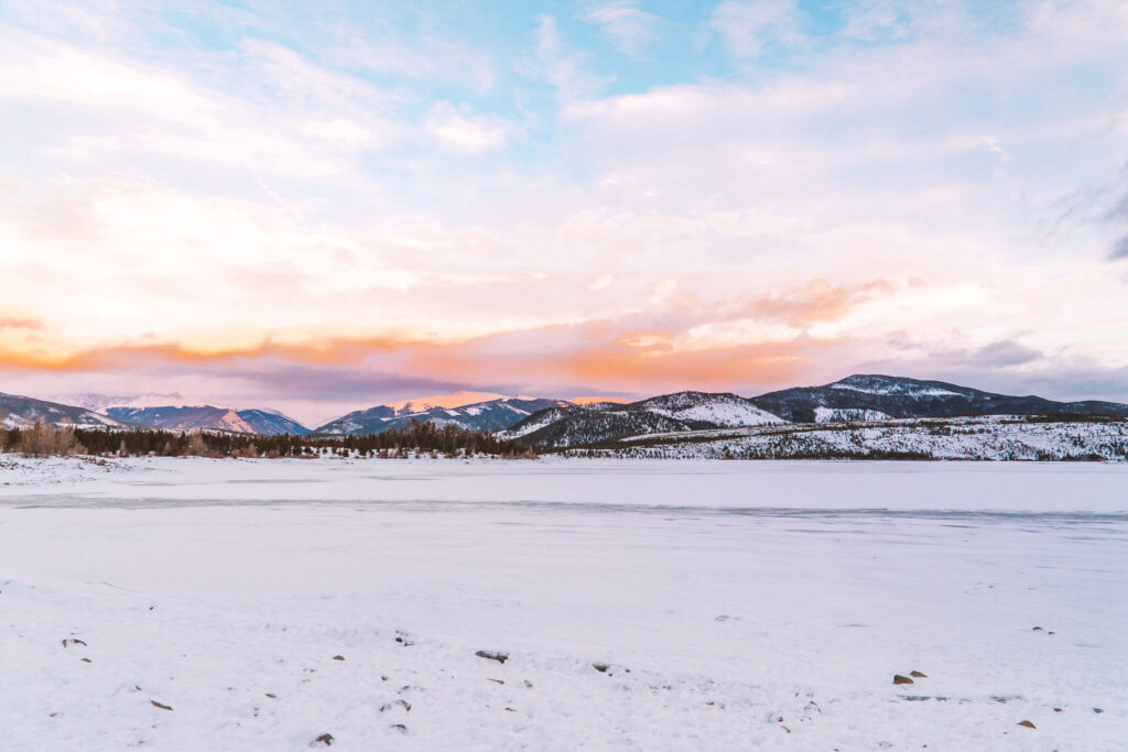 Sunset over the Rockies in Colorado