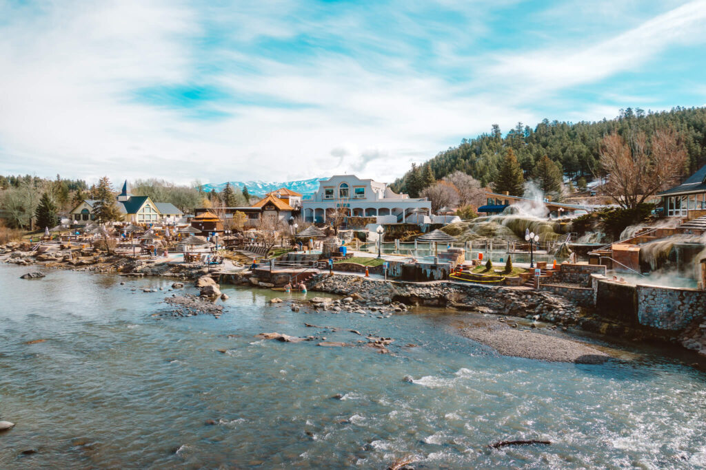 View of The Springs Resort from across the river