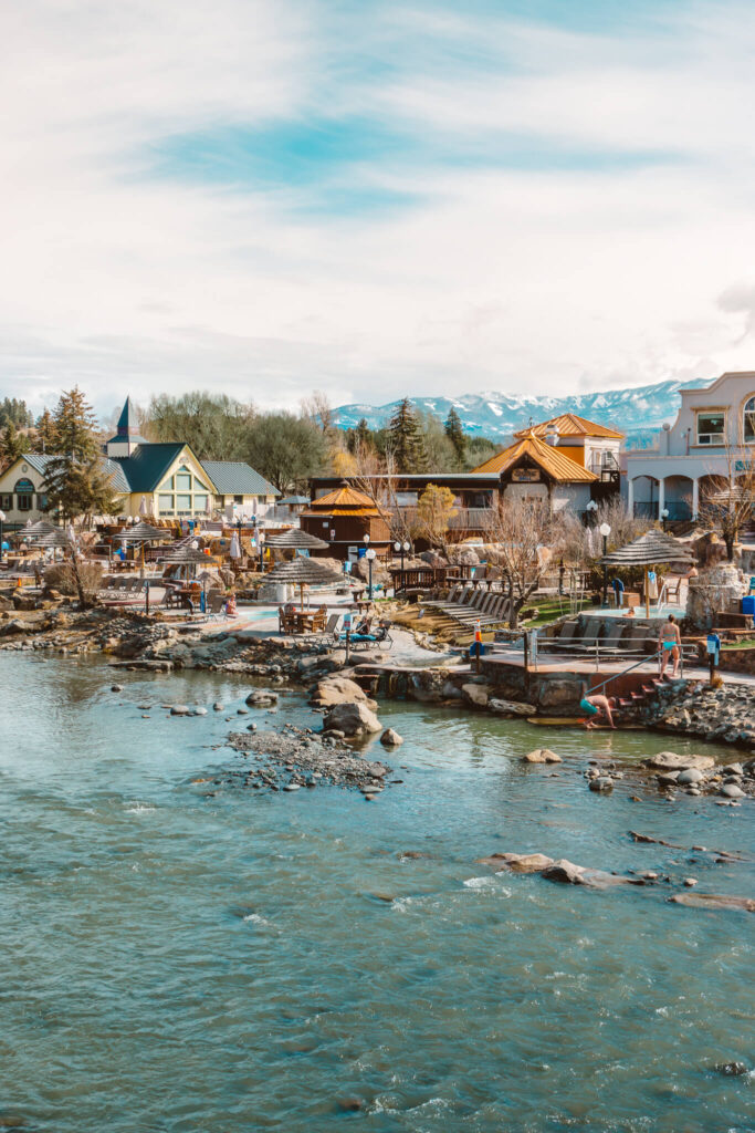 View of The Springs Resort from across the river