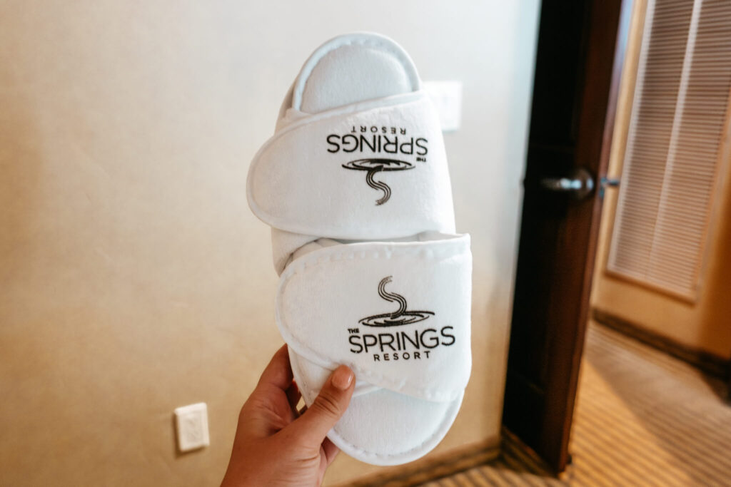 Slippers from The Springs Resort in Pagosa Springs, Colorado