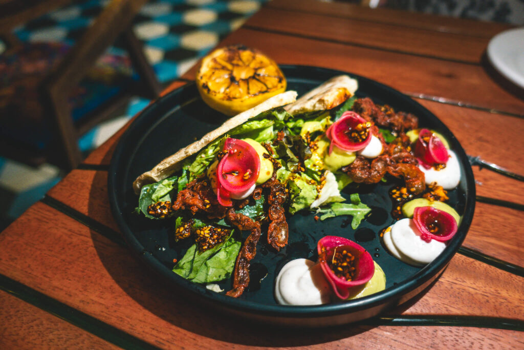 Food at Tostévere in San Miguel de Allende