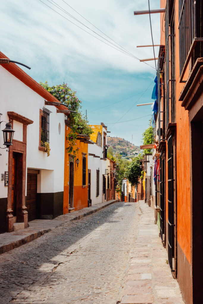 Colorful road in San Miguel de Allende