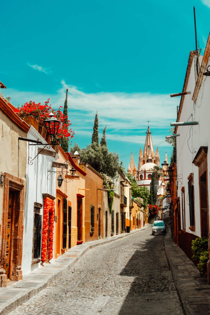 Colorful road of San Miguel de Allende