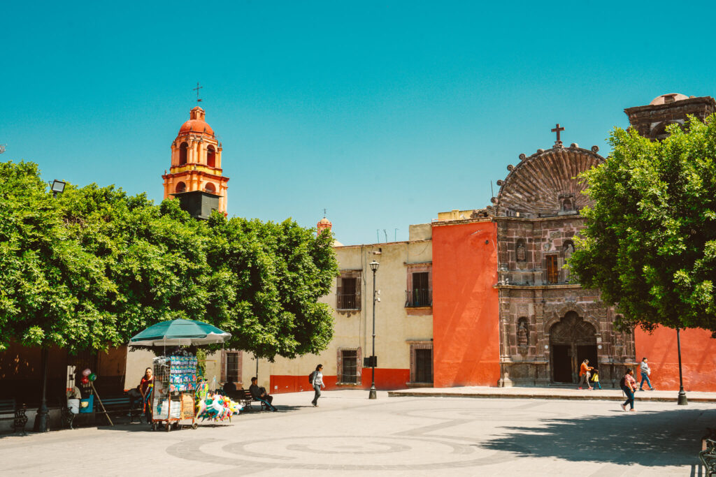 Colorful courtyard of San Miguel de Allende