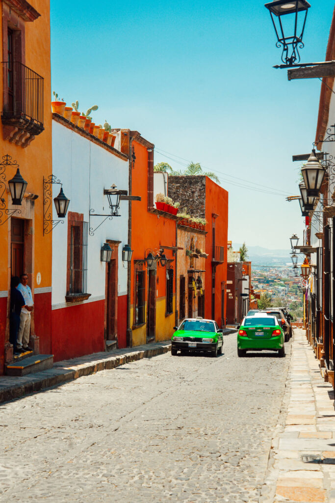 Colorful road in San Miguel de Allende