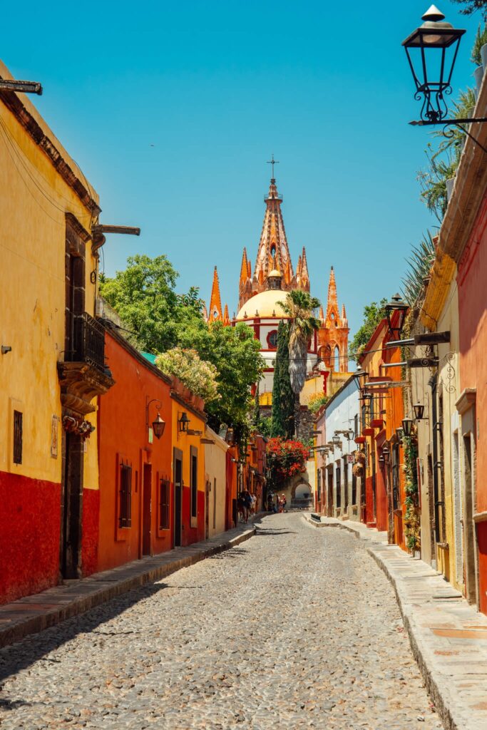 Colorful road of San Miguel de Allende