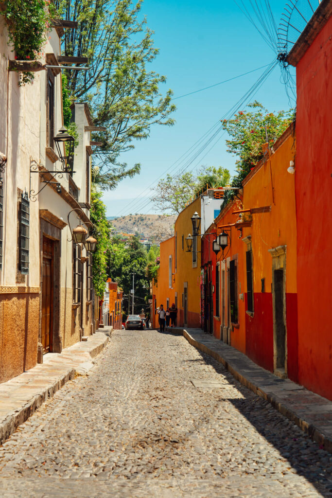 Colorful street in San Miguel de Allende